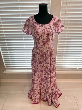 misslook maxi dress Misslook Size XL Women's Long Dress/color Distressed Wave Pattern Long Dress/beautiful  Blue Light Green Soft Pink Orange Long Dress